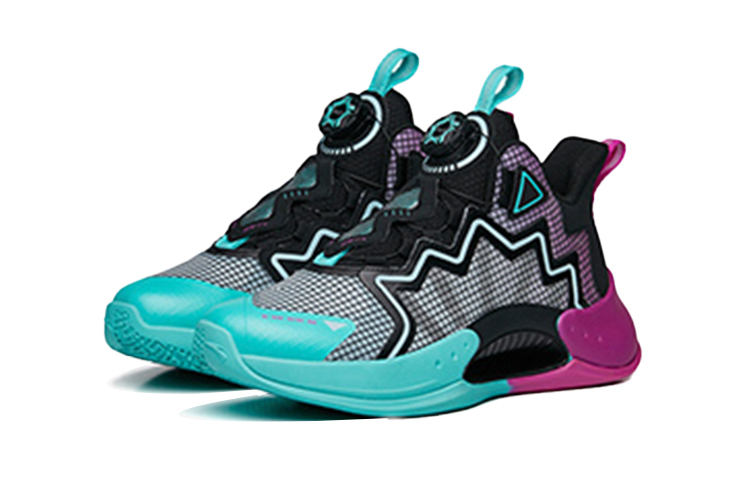 (Youth) Anta Basketball Shoes 'Black Blue Purple' 圖 3