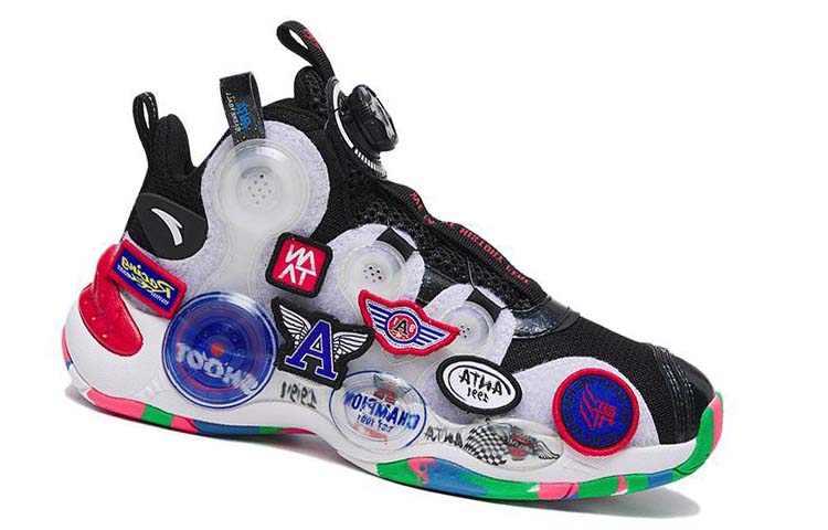 Order 大童 Anta安踏 耐磨減震 低幫 兒童籃球鞋 黑白