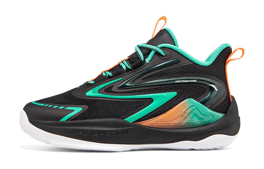 (Preschool) Anta Basketball Low 'Cement Conqueror Black Green' A312331133-4