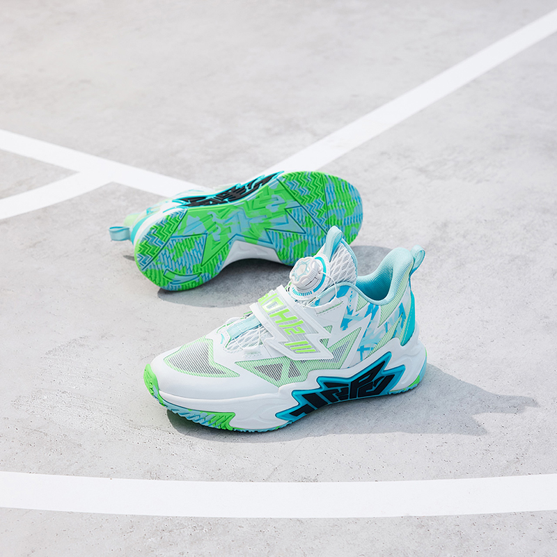 Sizing (PS) 안타 농구화 로우 '화이트 블루 그린' (Anta 농구화 로우 '화이트 블루 그린') 312321124-4