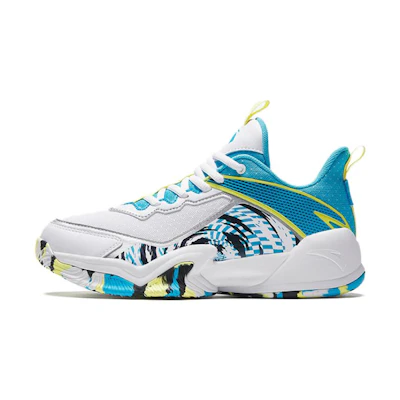 (PS) Anta Basketball Low 'White Blue Yellow'