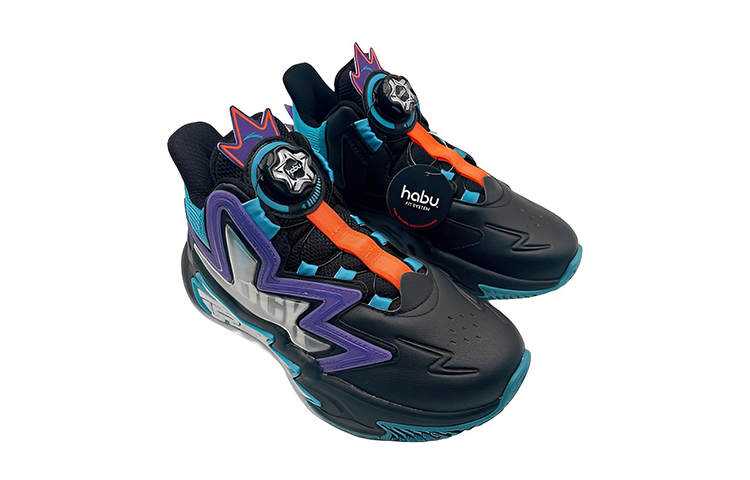(PS) Anta Basketball Shoes 'Cement Destroyer Black Blue Purple' 圖 5