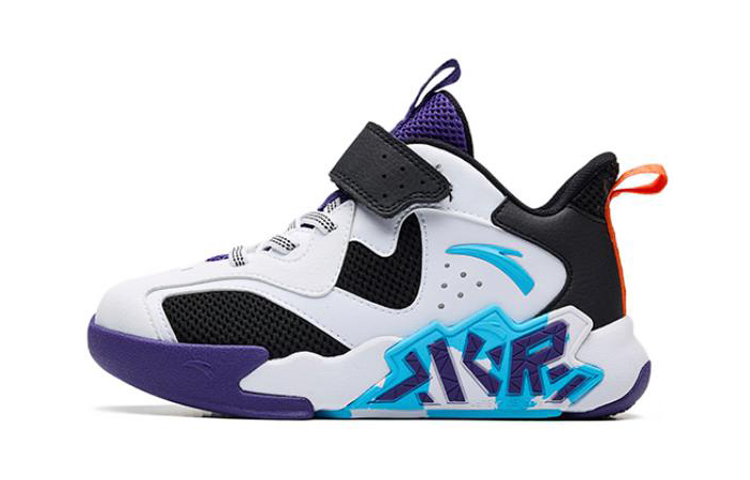 (PS) Anta Basketball Shoes 'White Black Purple Cement Krypton'