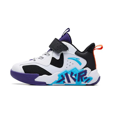 (PS) Anta Basketball Shoes 'White Black Purple Cement Krypton'