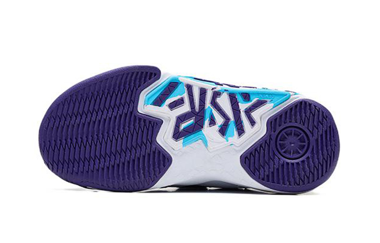 (PS) Anta Basketball Shoes 'White Black Purple Cement Krypton' 圖 5