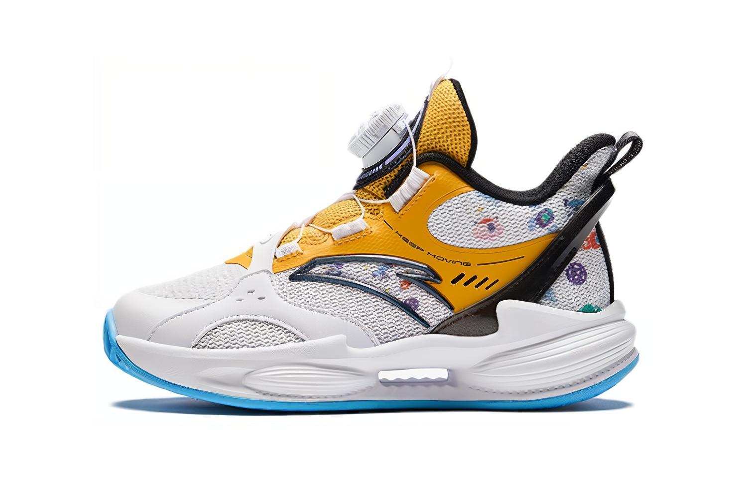 (PS) Anta Basketball Shoes 'White Yellow Blue'