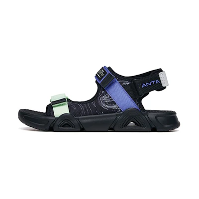 (PS) Anta Breathable Beach Sandals 'Black Green Purple'