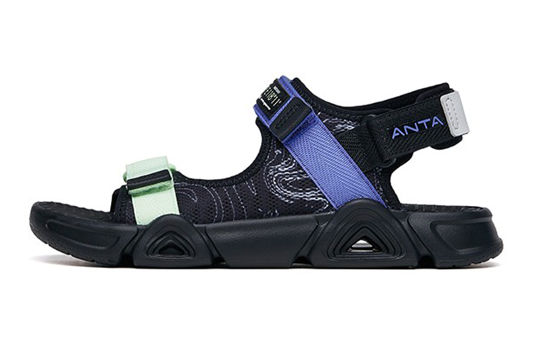 (Preschool) Anta Breathable Beach Sandals 'Black Green Purple' 312226961-2