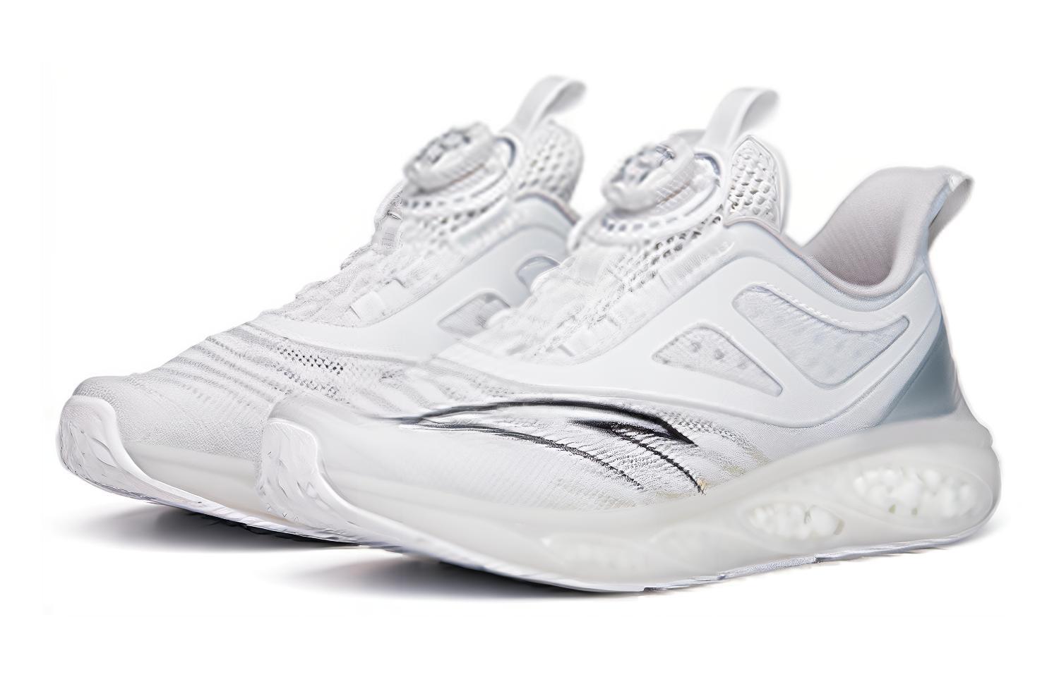 Lookbook (Preschool) Anta Breathable Capsule Running Shoe 'White Silver Grey' 312225511-6