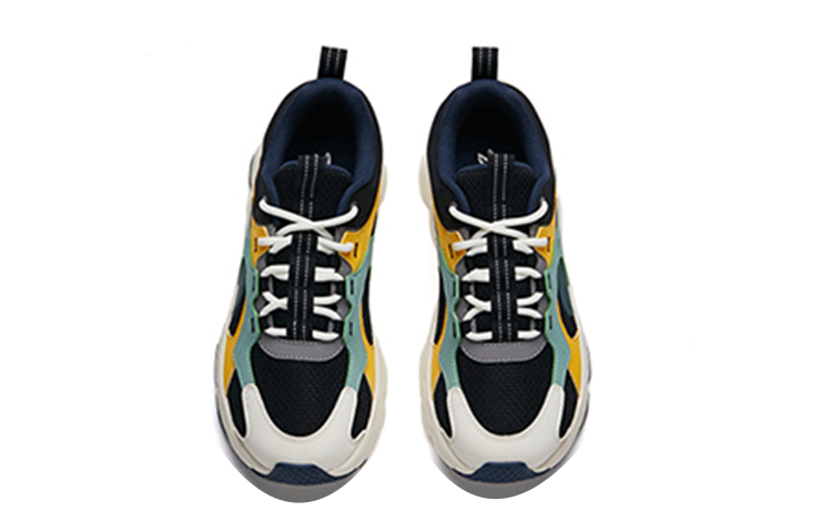Shop (Preschool) Anta Breathable Mesh Dad Shoe 'Black Yellow' 312148886-2