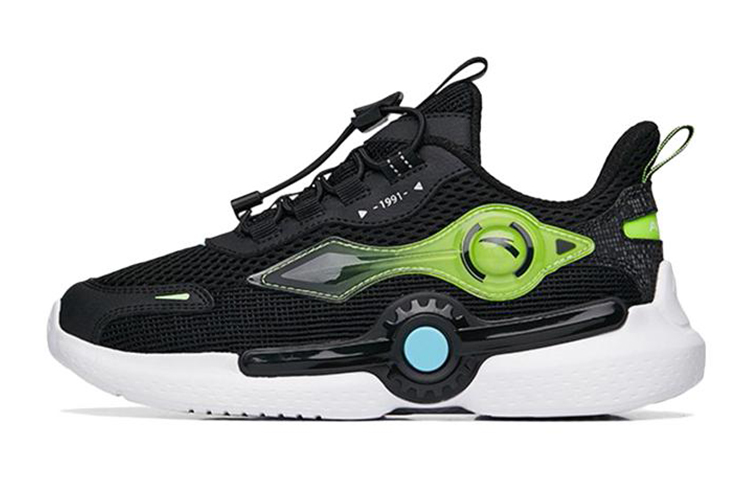 (Preschool) Anta Breathable Mesh Sneakers 'Black Green' 312238809-2