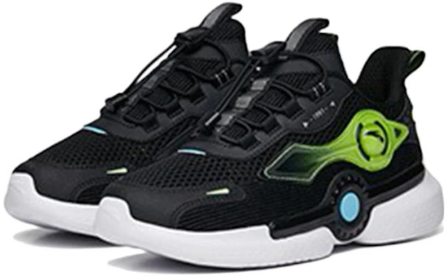 (Preschool) Anta Breathable Mesh Sneakers 'Black Green' 312238809-2 Lookbook (Preschool) Anta Breathable Mesh Sneakers 'Black Green' 312238809-2