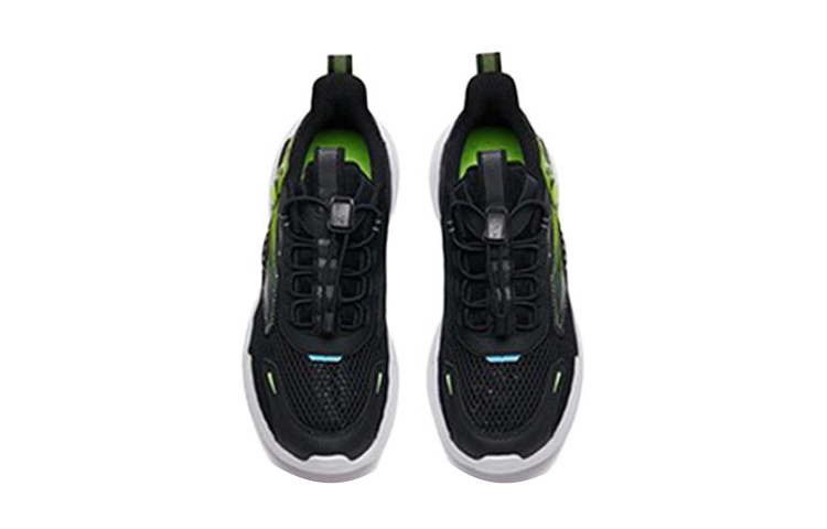 Shop (Preschool) Anta Breathable Mesh Sneakers 'Black Green' 312238809-2