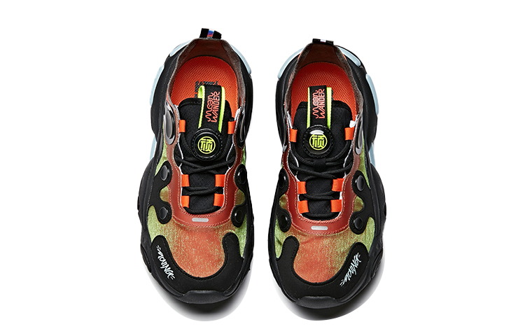 Lookbook (Preschool) Anta Casual Low 'Black Green Orange' 312018868-3