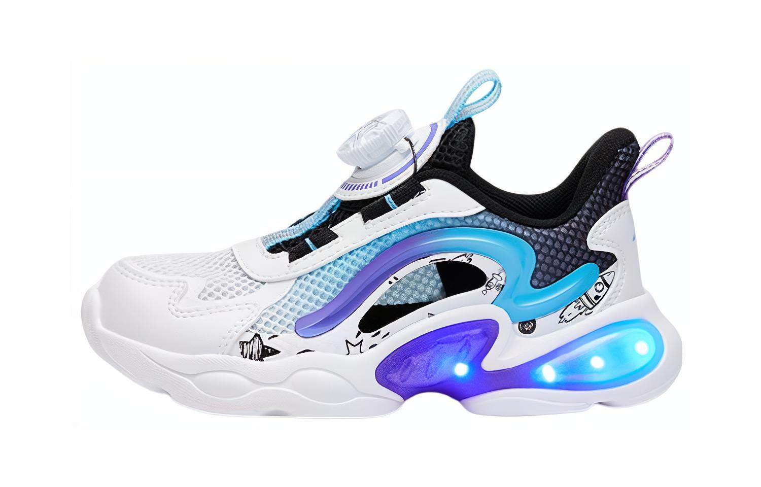 (Preschool) Anta Casual Low 'Black White Blue Purple' 312339981-3
