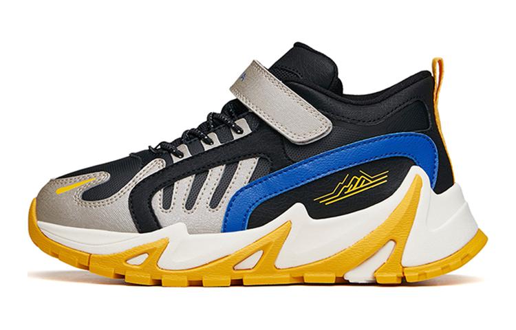 (Preschool) Anta Casual Plus Velvet 'Black Grey Yellow' A312146807-3