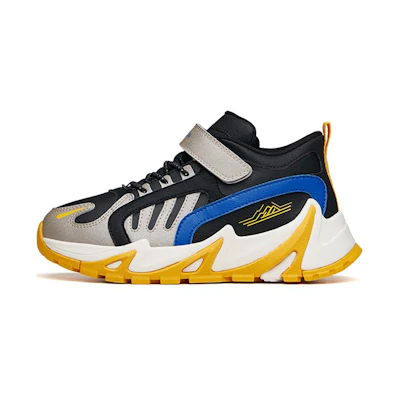 (PS) Anta Casual Plus Velvet 'Black Grey Yellow'