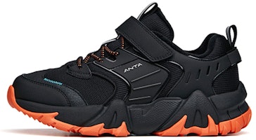 (Preschool) Anta Casual Velcro Running Shoe 'Black Orange Fleece' A312146805-1 (Preschool) Anta Casual Velcro Running Shoe 'Black Orange Fleece' A312146805-1