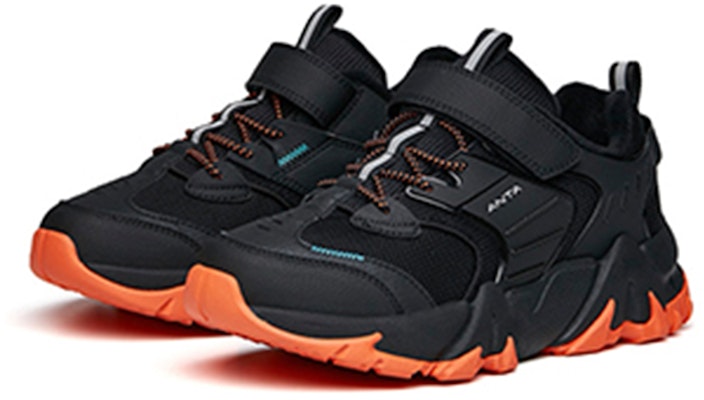 (Preschool) Anta Casual Velcro Running Shoe 'Black Orange Fleece' A312146805-1 Lookbook (Preschool) Anta Casual Velcro Running Shoe 'Black Orange Fleece' A312146805-1