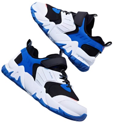 (Preschool) Anta Casual Velcro Running Shoes 'Black Blue White Fleece' A312146805-4 Shop (Preschool) Anta Casual Velcro Running Shoes 'Black Blue White Fleece' A312146805-4