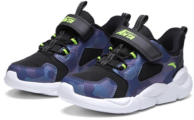 (Preschool) Anta Comfort Velcro Running 'Black Green' 312219981-1 Lookbook (Preschool) Anta Comfort Velcro Running 'Black Green' 312219981-1