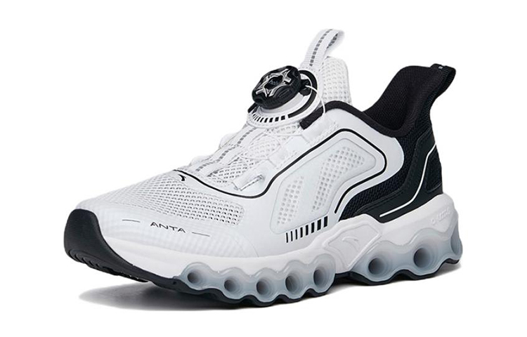 Order 大童 Anta安踏 能量環 防滑耐磨 低幫 兒童跑步鞋 白黑