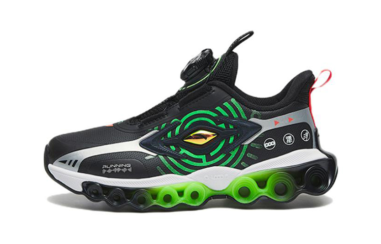 (Preschool) Anta Energy Ring Low 'Black Silver Green' 312249901N-7