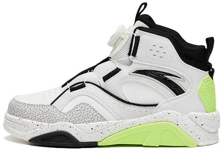 大童 Anta安踏 烈焰3.0 防滑耐磨 高筒 兒童板鞋 白黑綠 Buy 大童 Anta安踏 烈焰3.0 防滑耐磨 高筒 兒童板鞋 白黑綠