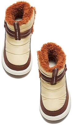 嬰童 安踏兒童 圓頭套腳 減震耐磨 高幫 學步鞋 棕色 Shop 嬰童 安踏兒童 圓頭套腳 減震耐磨 高幫 學步鞋 棕色