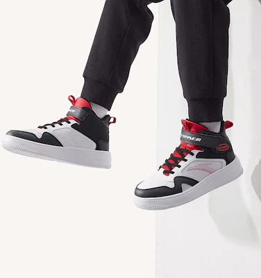 (Preschool) Anta High-Top 'White Black Red' A312338034-2 1