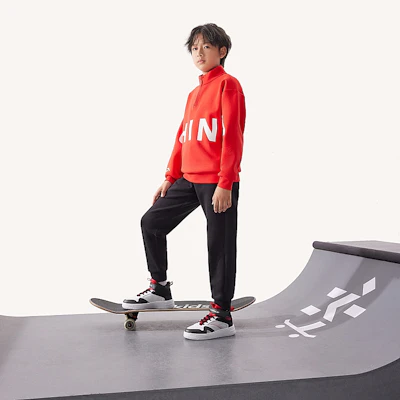(Preschool) Anta High-Top 'White Black Red' A312338034-2 2