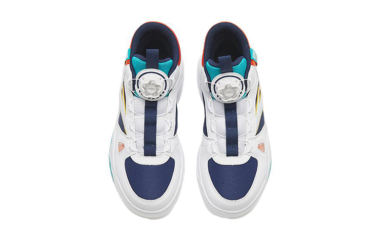 Lookbook 大童 Anta安踏 舒適 耐磨 高筒 兒童板鞋 白藍橙