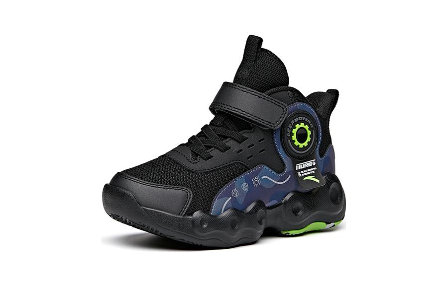 Order (Preschool) Anta High-Top Basketball 'Black Blue Green' A312139932A-3