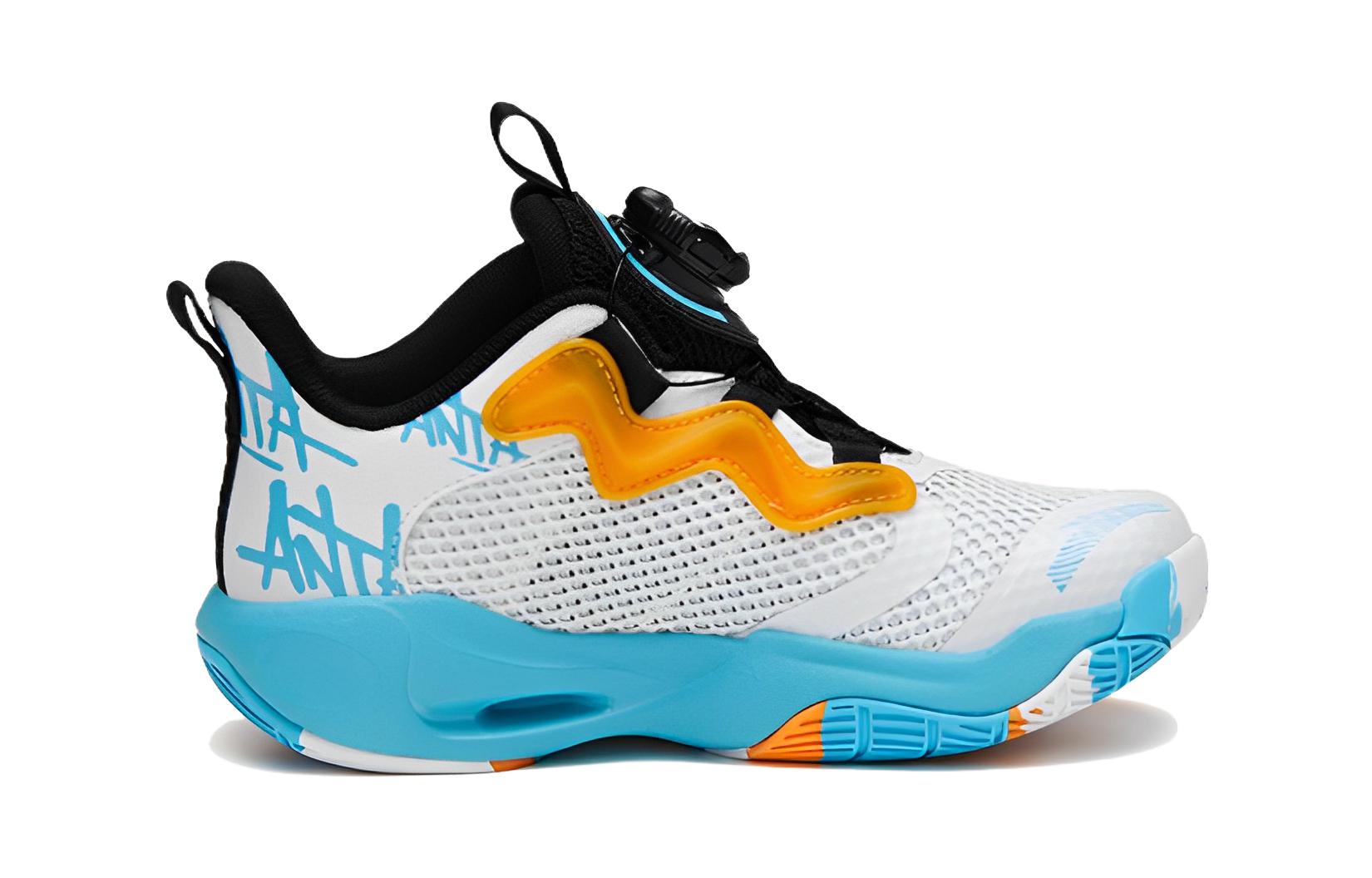 Order (Preschool) Anta High-Top Basketball 'Black Lake Blue' A312329903-3