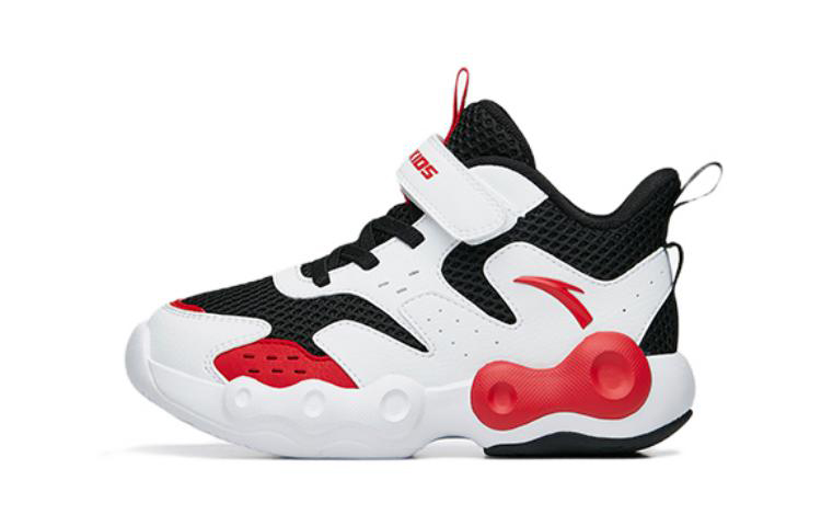 (Preschool) Anta High-Top Basketball 'Black White Red' A312239911-1