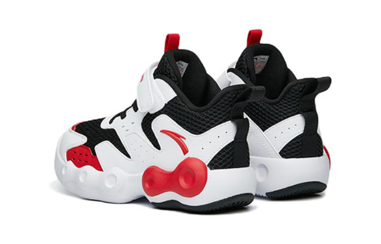 Shop (Preschool) Anta High-Top Basketball 'Black White Red' A312239911-1
