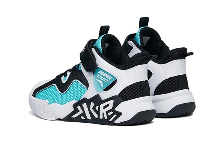 Lookbook (Preschool) Anta High-Top Basketball 'Cement Buster White Blue Black' A312229966-2