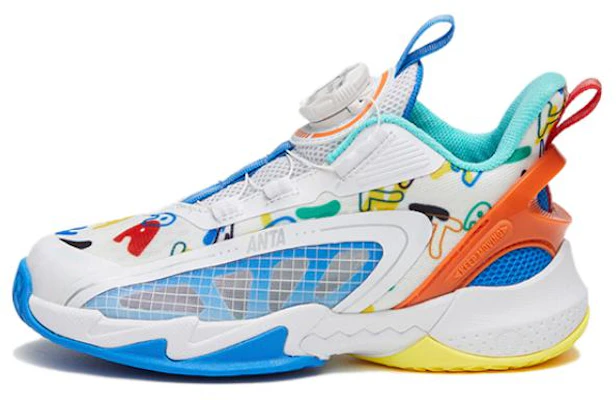 (Preschool) Anta High-Top Basketball 'White Orange Blue' A312329901-2 Buy (Preschool) Anta High-Top Basketball 'White Orange Blue' A312329901-2