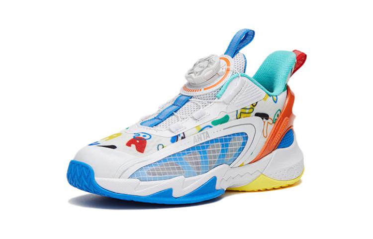 Order (Preschool) Anta High-Top Basketball 'White Orange Blue' A312329901-2
