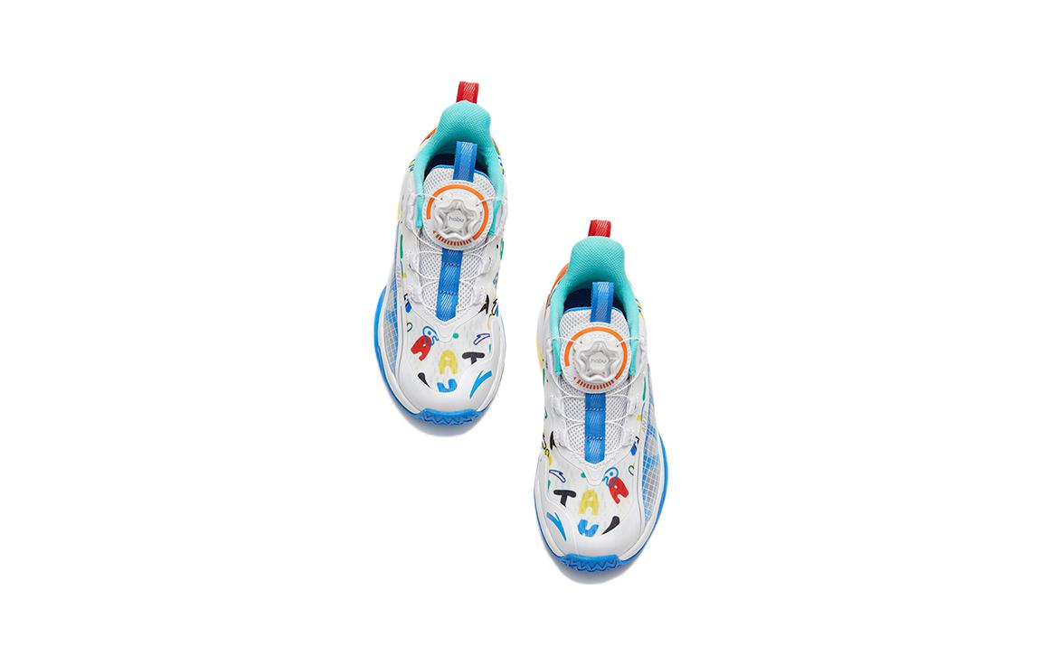 Lookbook (Preschool) Anta High-Top Basketball 'White Orange Blue' A312329901-2