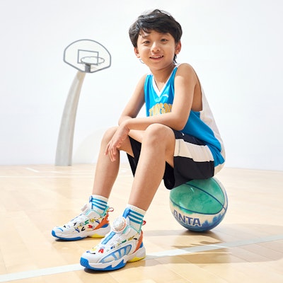 (Preschool) Anta High-Top Basketball 'White Orange Blue' A312329901-2 Details for (Preschool) Anta High-Top Basketball 'White Orange Blue' A312329901-2