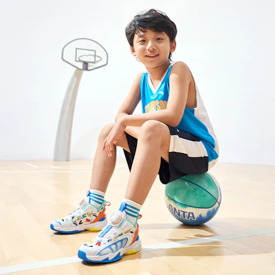 (Preschool) Anta High-Top Basketball 'White Orange Blue' A312329901-2 Details for (Preschool) Anta High-Top Basketball 'White Orange Blue' A312329901-2