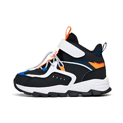 (PS) Anta High-Top Leather Sneaker 'Black White Blue Fleece'