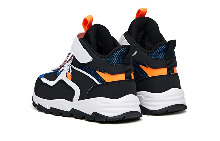 (PS) Anta High-Top Leather Sneaker 'Black White Blue Fleece' 圖 4