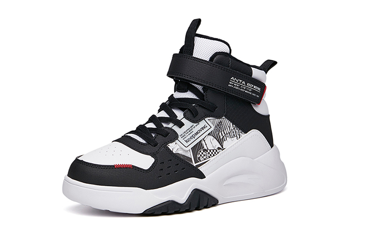(PS) Anta High-Top Plush 'White Black Red' 圖 2