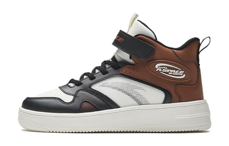 (Preschool) Anta High-Top Sneaker 'Black White Brown' A312338034-3