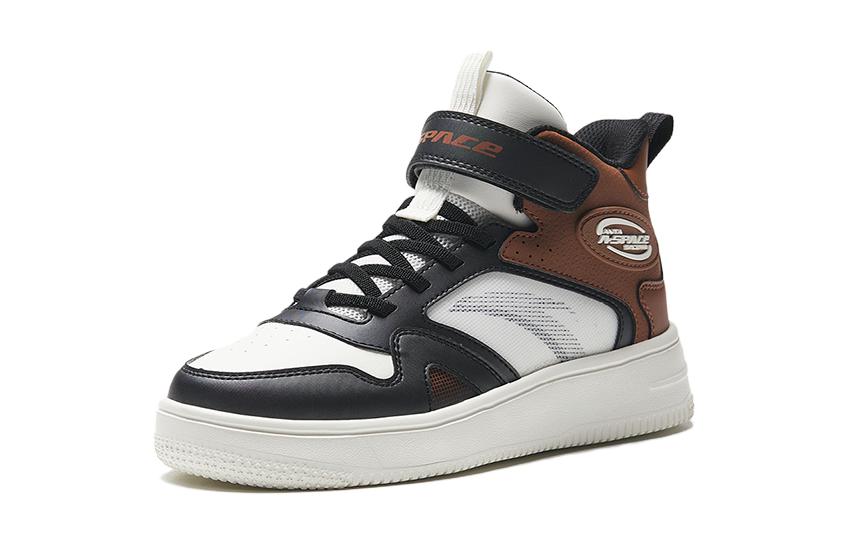 Order (Preschool) Anta High-Top Sneaker 'Black White Brown' A312338034-3