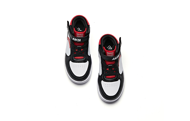 Lookbook 中童 Anta安踏 防滑耐磨 高筒 板鞋 黑白紅