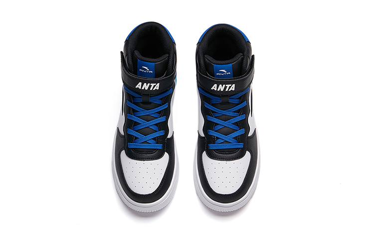 Lookbook (Preschool) Anta High-Top Sneaker 'White Black Blue' A33038015-3