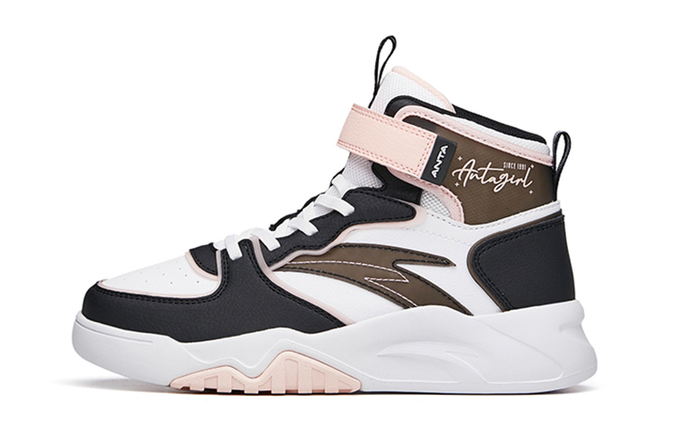 (Preschool) Anta High-Top Sneaker 'White Black Pink' A322138030-5